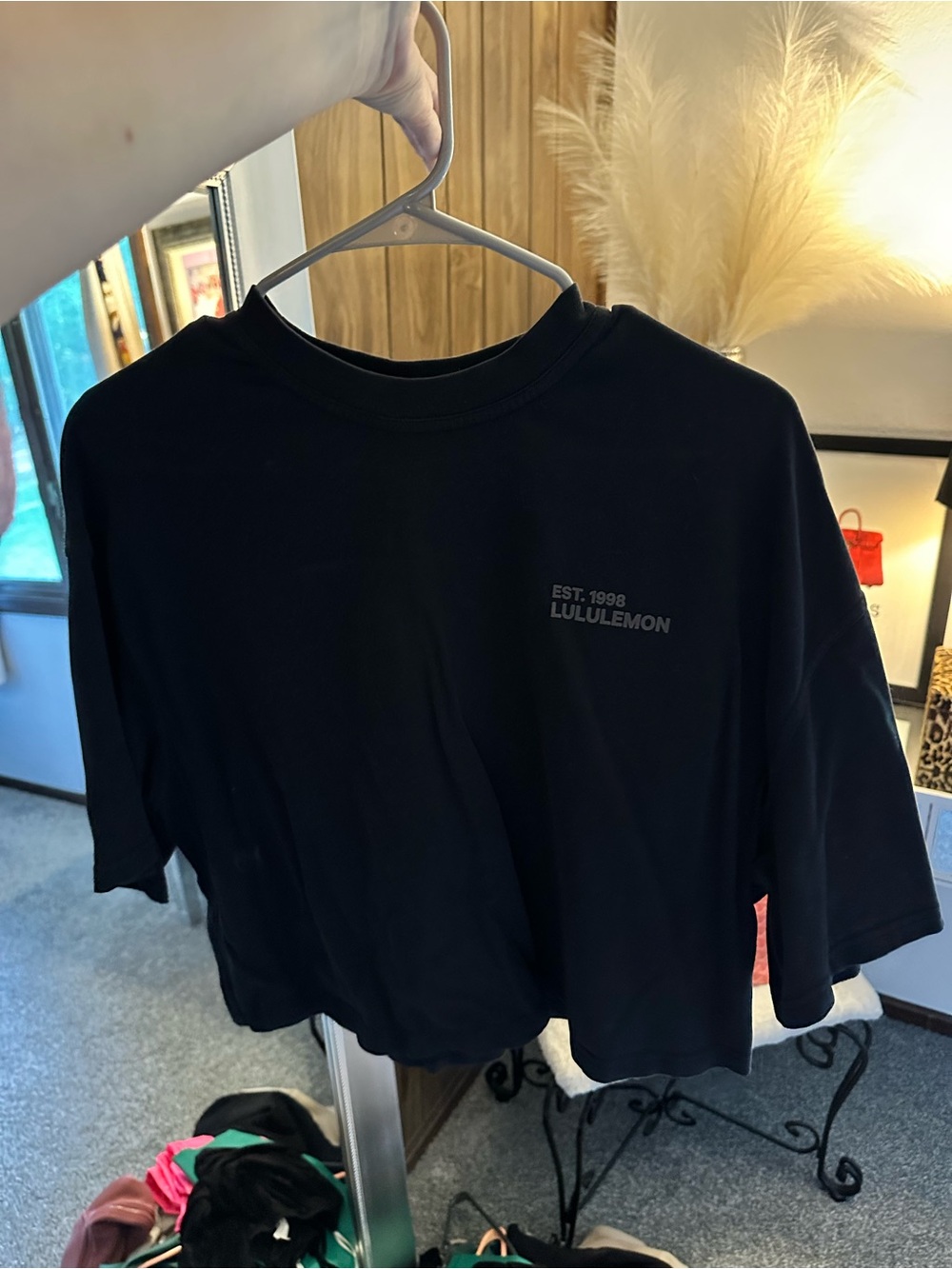 lululemon athletica Black Crop Top
